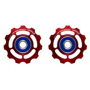 Galinio pavarų perjungėjo ratukų komplektas CeramicSpeed for SRAM 11s Alloy 626 red (101700)