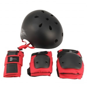 Apsaugų komplektas KidZamo X-Cool šalmas 58-61cm, kelių, alkūnių ir riešų, dydis L