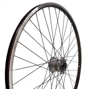 Priekinis ratas 28/29" 36H Shimano 3N30 stebulė dinamo, V-brake, su greitveržle