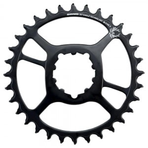 Žvaigždė priekinė SRAM 34T, X-Sync 2 aliuminė (juoda)