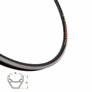 Ratlankis 28/29'' STARSCircle J16F 36H dvigubas v-tipas (juodas)