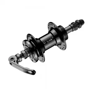 Galinė stebulė U-Link GL-B10R-QS 36H, užsukamam žv. blokui, 6-varžt. 135 mm (juoda)