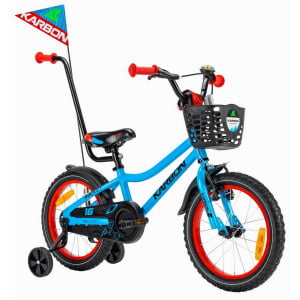 16 colių ratais vaikiškas dviratukas su pagalbiniais ratukais