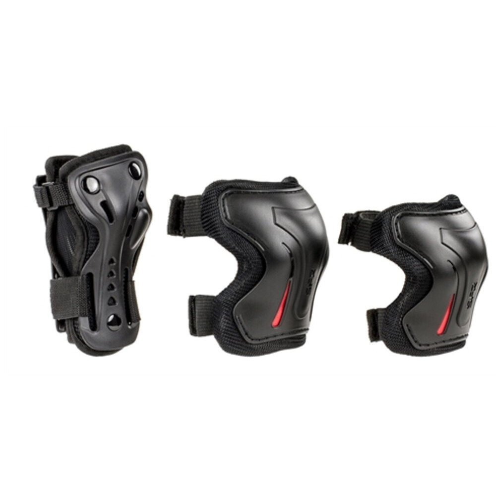 alkūnėms ir delnams SFR ESSENTIALS TRIPPLE PAT SET S(juodos)