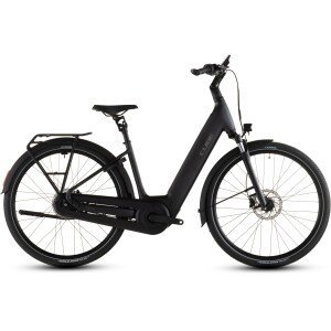 Elektrinis dviratis Cube Supreme Hybrid Comfort Pro 600 Easy Entry 26 grey'n'chrome 2026-42 cm