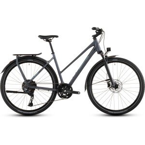 Dviratis Cube Kathmandu EXC Trapeze metallicgrey'n'chrome 2026-50 cm