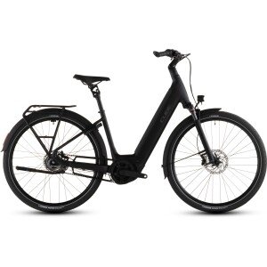 Elektrinis dviratis Cube Supreme RT Hybrid Deluxe EX 600 Easy Entry 26 black'n'chrome 2026-42 cm