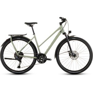 Dviratis Cube Kathmandu EXC Trapeze pea'n'grey 2026-50 cm